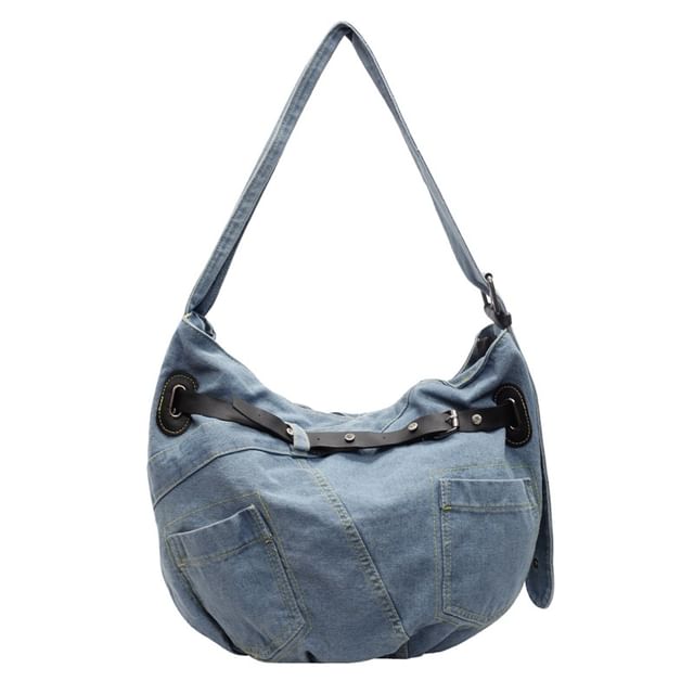 Crossbody Washed Bag Buckled Denim