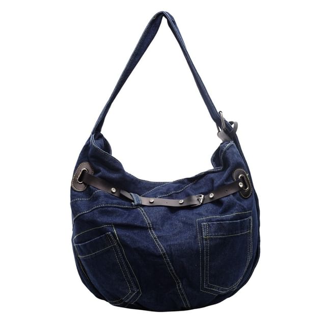 Crossbody Washed Bag Buckled Denim