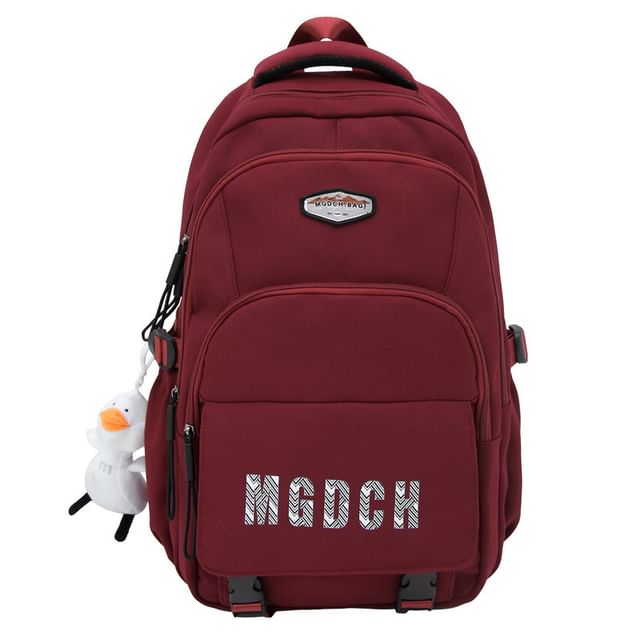 Bag Backpack Nylon Print Lettering Set Laptop Charm /