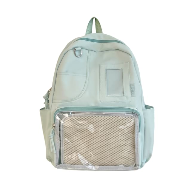 PVC Set Charm Bag Badge Panel Nylon Backpack Laptop /