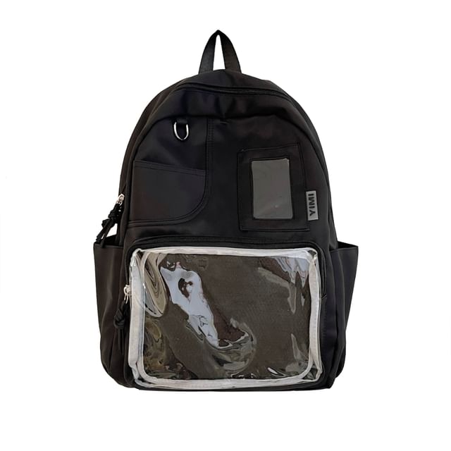 PVC Set Charm Bag Badge Panel Nylon Backpack Laptop /