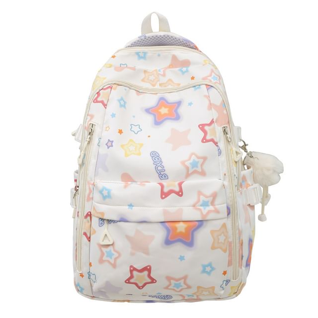 Set Laptop Bag Star / Backpack Print Charm Nylon