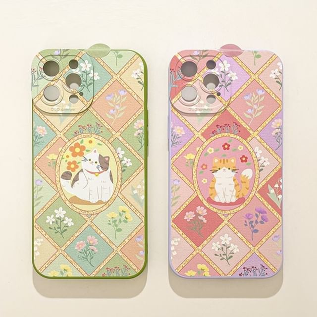 Floral Cat Phone Case