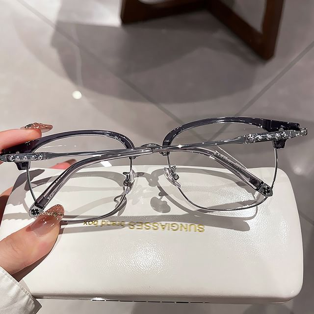 Blocking Light Square Glasses Blue