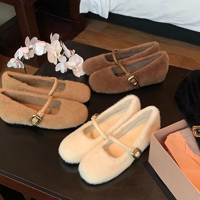 Jane Shoes Plain Mary Fluffy