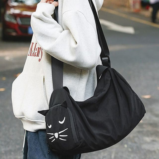 Print Bag Nylon Cat Messenger