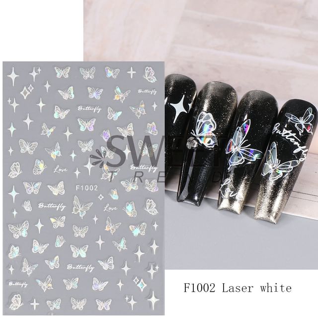 Butterfly Star Nail Art Stickers (Various Designs)