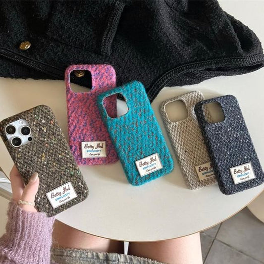 Phone Case Applique Lettering Melange