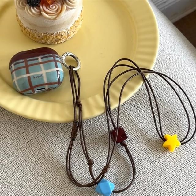 Case Earphone Skin AirPods / Lanyard Pro Dog Plaid Charm