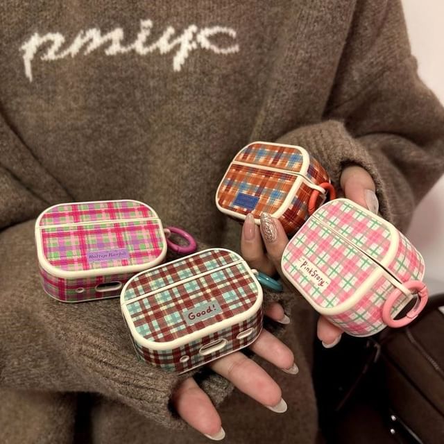Plaid Earphone AirPods Case Skin Pro /