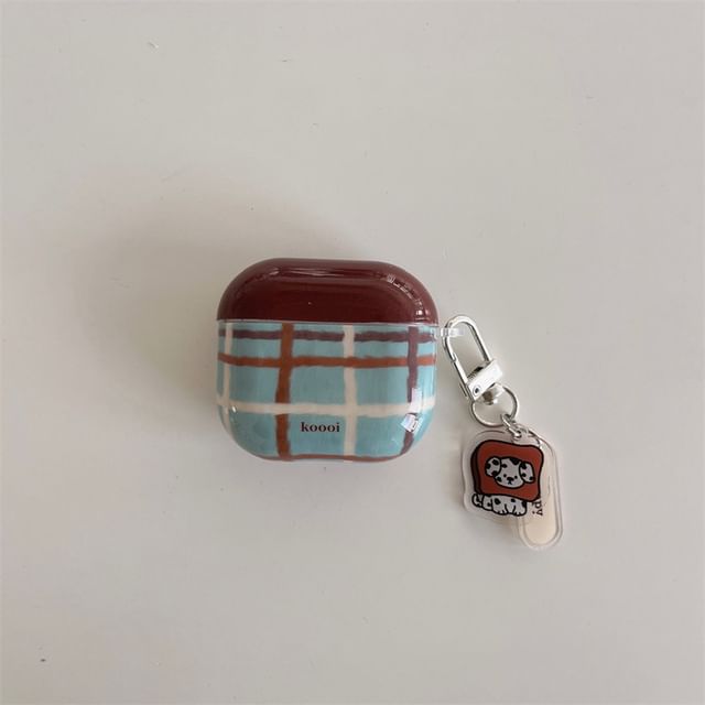 Case Earphone Skin AirPods / Lanyard Pro Dog Plaid Charm