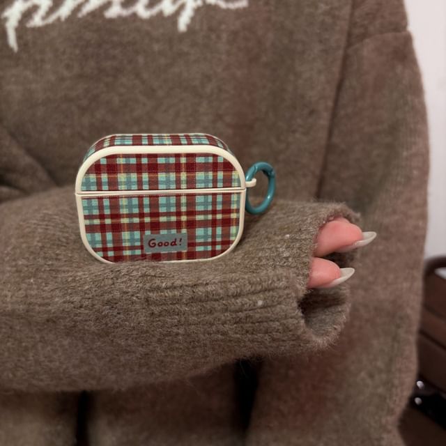 Plaid Earphone AirPods Case Skin Pro /