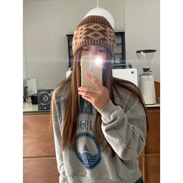 Patterned Beanie Knit