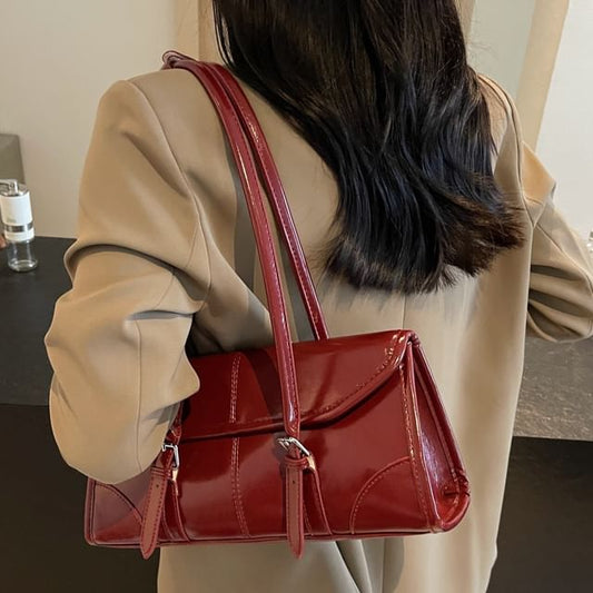 Tote Leather Flap Faux Bag