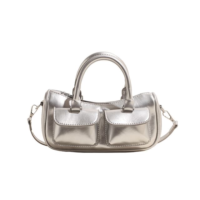 Faux Leather Multi-Pocket Crossbody Bag