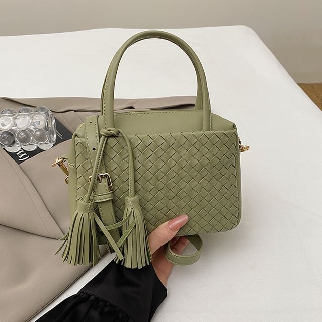 Bag Leather Crossbody Quilted Faux