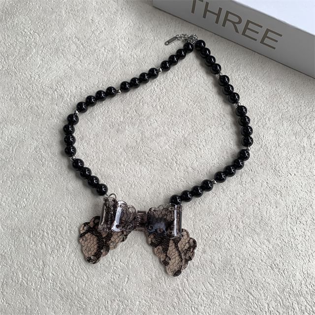 Bow Choker Beaded