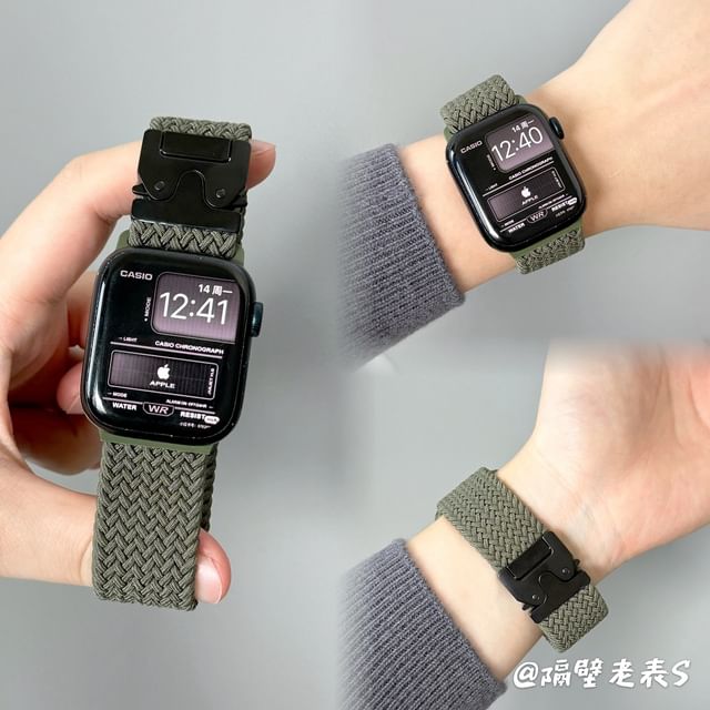 Apple Braided Watch Buckled Band