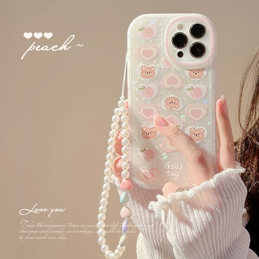 Strap Case Phone Bear Set / Peach