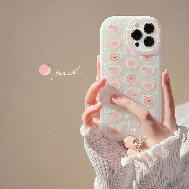 Strap Case Phone Bear Set / Peach