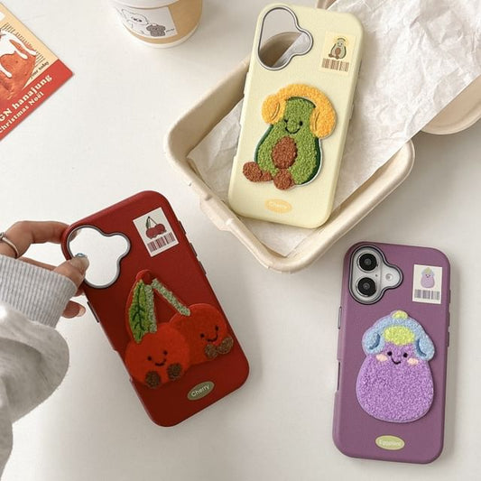 Case Phone Vegetable Embroidered