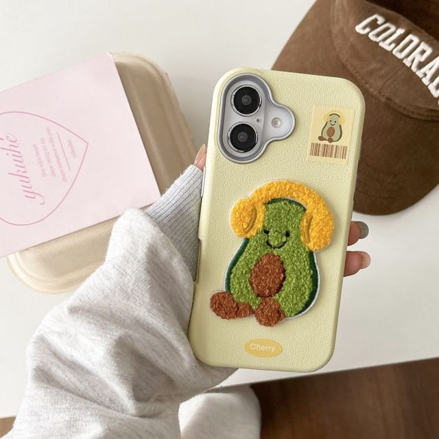 Case Phone Vegetable Embroidered