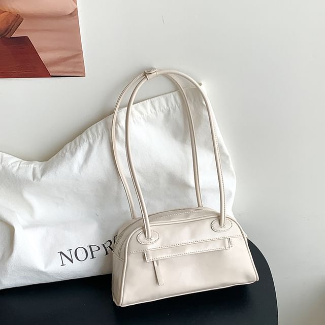 Bowler Faux Leather Plain Bag