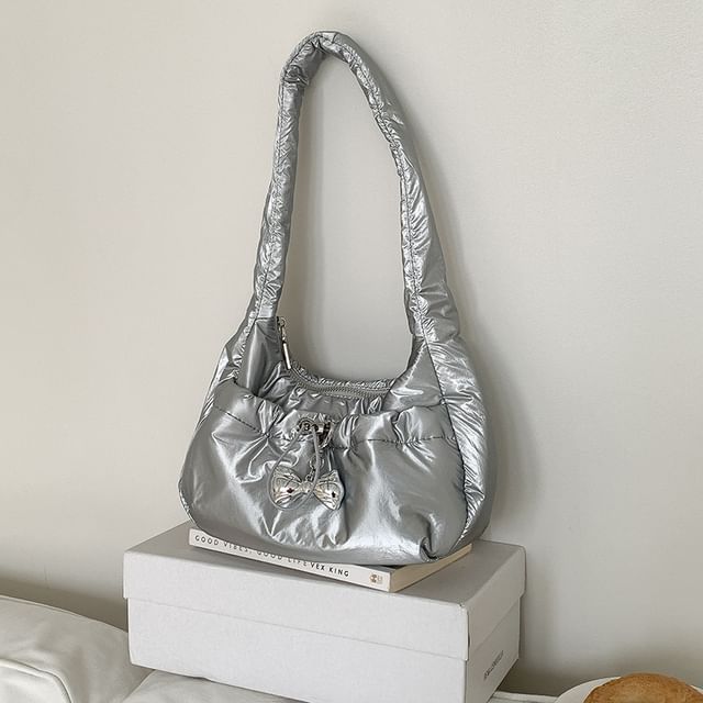 Padded Plain Shoulder Bag