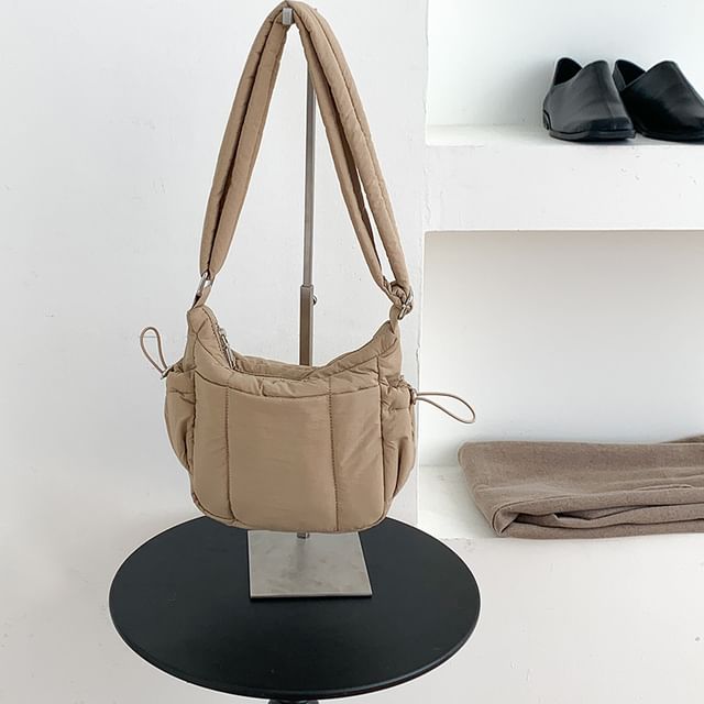 Nylon Bag Crossbody Plain Drawstring Padded