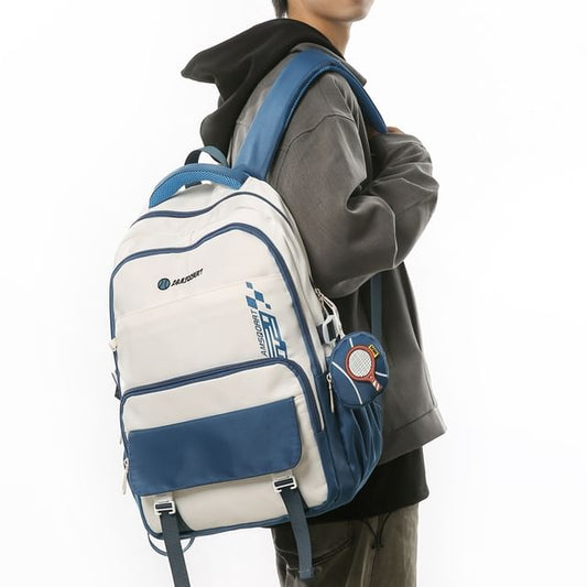 Set: Lettering Coin Purse + Buckled Backpack Nylon