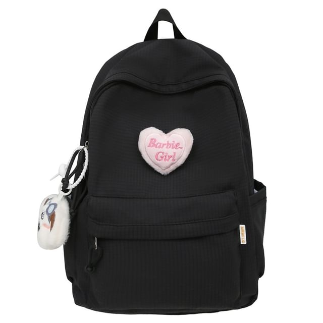 Brooch Backpack Set Plaid / Nylon