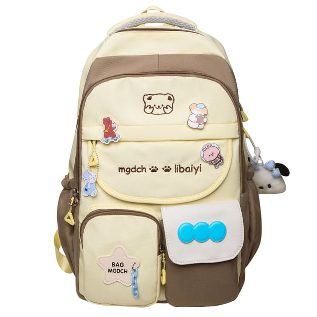 Embroidered Backpack / Tote Nylon Bag Cartoon