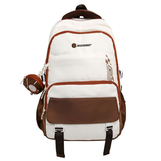 Set: Lettering Coin Purse + Buckled Backpack Nylon