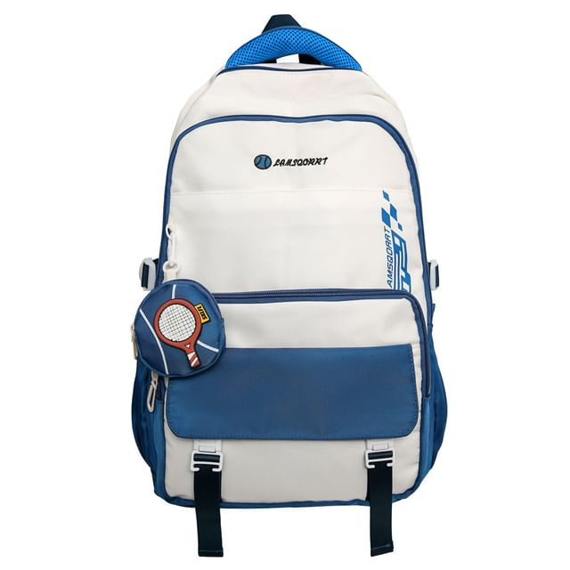 Set: Lettering Coin Purse + Buckled Backpack Nylon