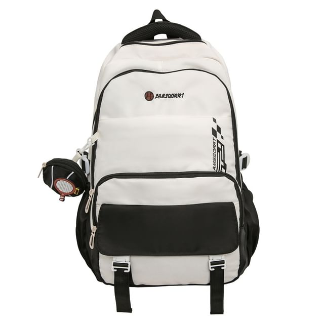 Set: Lettering Coin Purse + Buckled Backpack Nylon