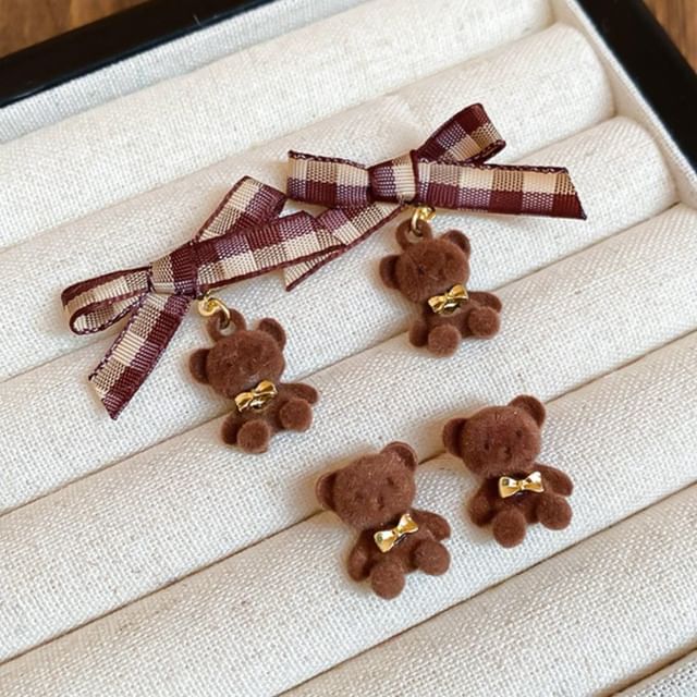 Earring Drop / Stud Bear Bow