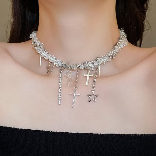 Pendant CZ Necklace Rhinestone