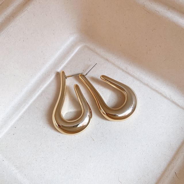 Alloy Geometric Hoop Earring