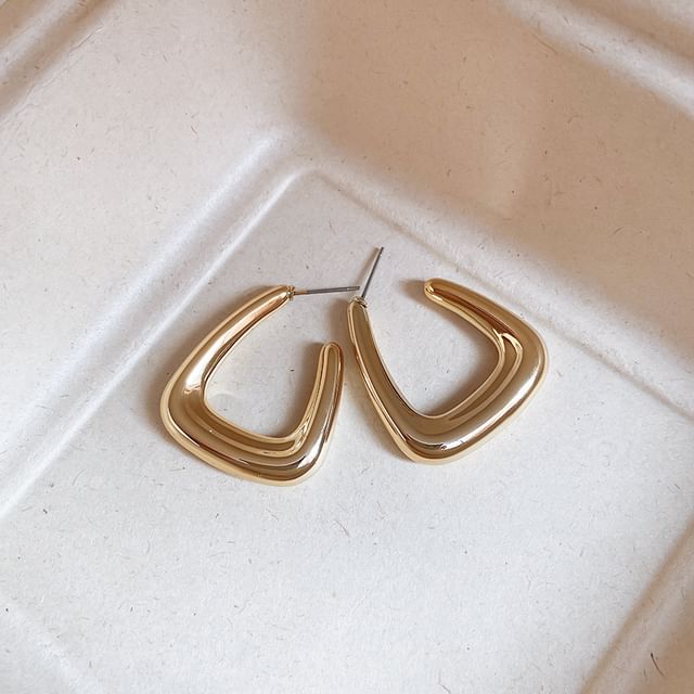 Alloy Geometric Hoop Earring