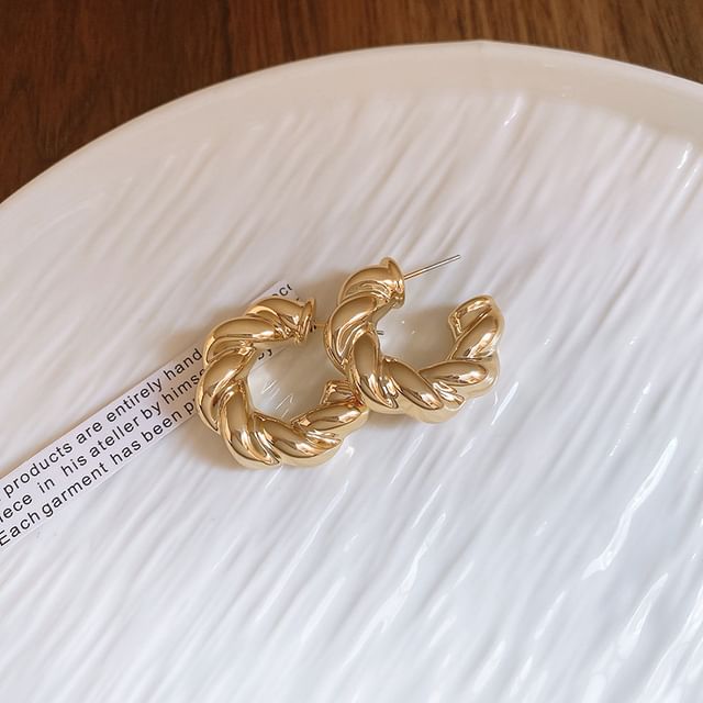 Hoop Earring Plain (Various Designs) Alloy