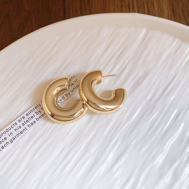 Hoop Earring Plain (Various Designs) Alloy