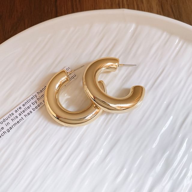 Hoop Earring Plain (Various Designs) Alloy