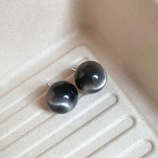 / Bead Heart Alloy Stud Earring