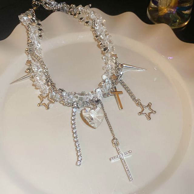 Pendant CZ Necklace Rhinestone