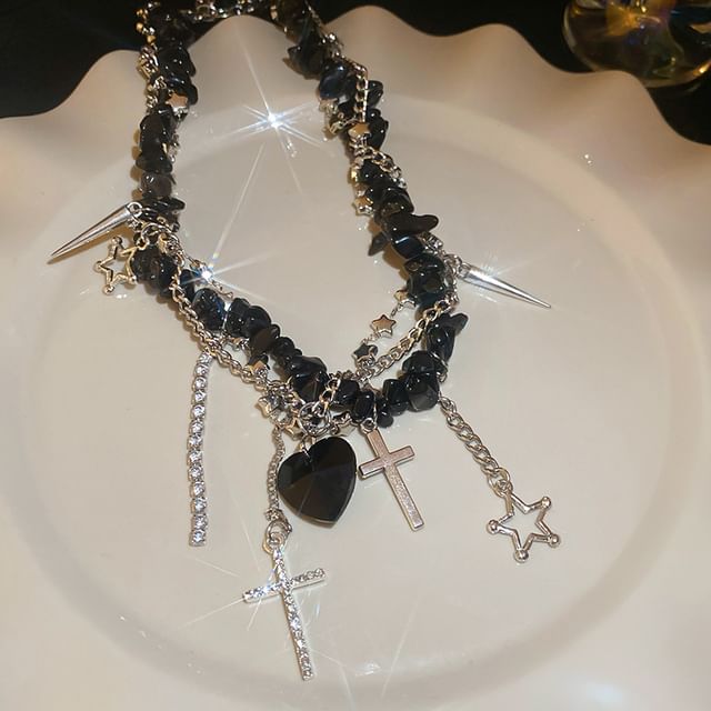 Pendant CZ Necklace Rhinestone