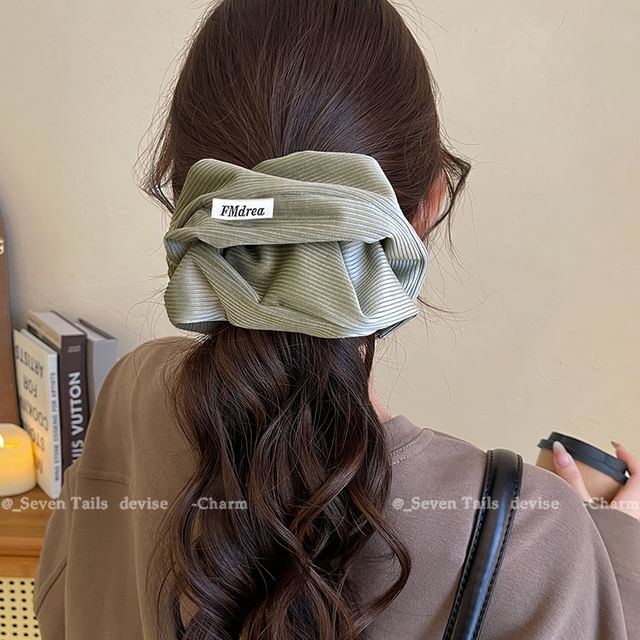 Scrunchie Label Striped Lettering