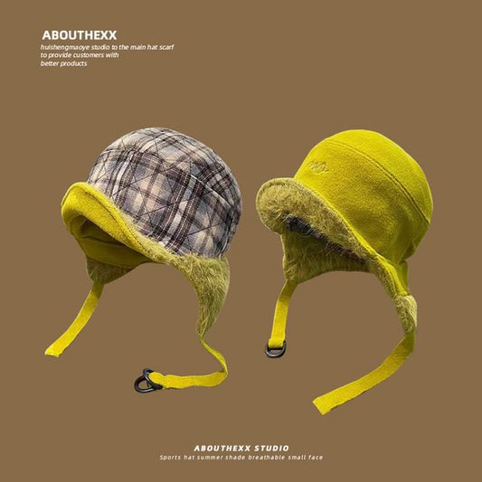 Trapper Faux Plaid Fur Hat