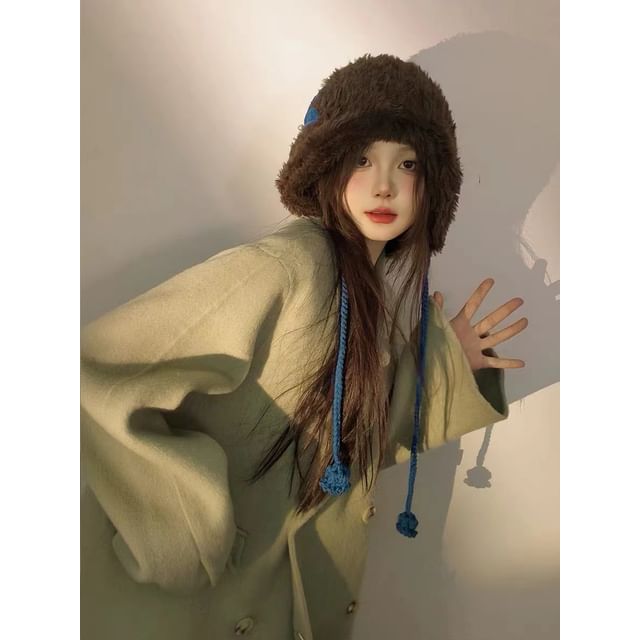 Bow Chenille Applique Hat Trapper