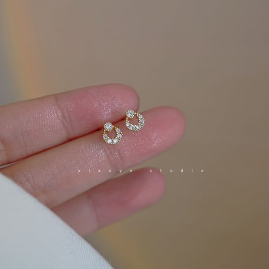 S925 Earring Stud Sterling Silver Rhinestone