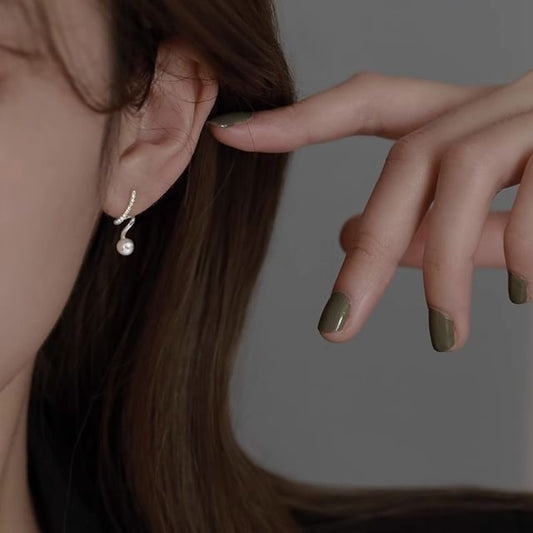 Faux Drop Pearl Earring Alloy